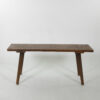 Rustic Ochre Painted Wooden Bench, English Circa 1850.
