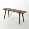Rustic Ochre Painted Wooden Bench, English Circa 1850.