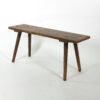 Rustic Ochre Painted Wooden Bench, English Circa 1850.
