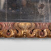 Deeply Carved Giltwood and Red Painted Mirror Frame with Original Mercury Plate, Spain Circa 1900