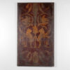Gilded Leather Panel Quartet, English Circa 1880