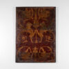 Gilded Leather Panel Quartet, English Circa 1880