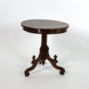 Victorian Walnut Tripod Side Table on Column Base, English Circa 1860