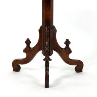 Victorian Walnut Tripod Side Table on Column Base, English Circa 1860
