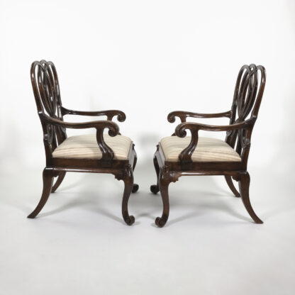 Pair of Rose Tarlow Georgina Ribbon Back Arm Chairs, American 20th century