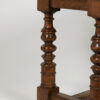 Italian Walnut Two Drawer Side Table with Robust Turned Legs Circa 1880