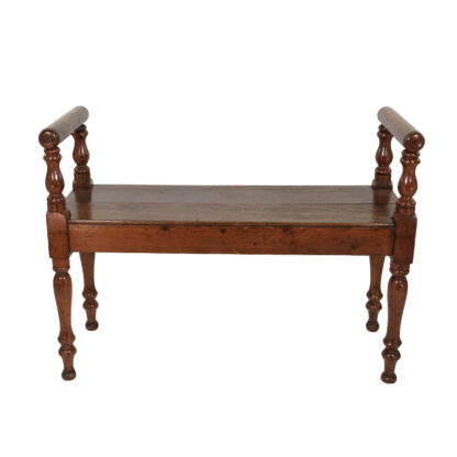 Late Victorian Mahogany Window Bench with Raised Arms English, Circa 1890