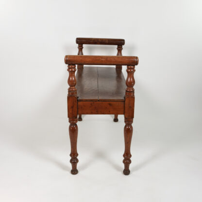 Late Victorian Mahogany Window Bench with Raised Arms English, Circa 1890