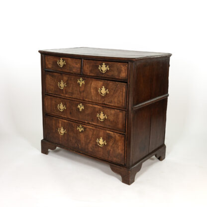 George I Oak and Walnut Chest of Drawers, English Circa 1700