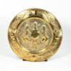Large Embossed Brass Charger with Coat of Arms English, circa 1880