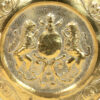 Large Embossed Brass Charger with Coat of Arms English, circa 1880