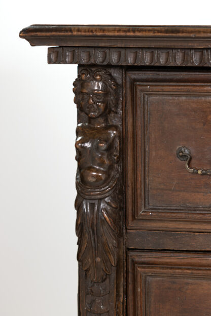 Pair of Narrow 18th Century Italian Walnut Buffets, Italy circa 1780