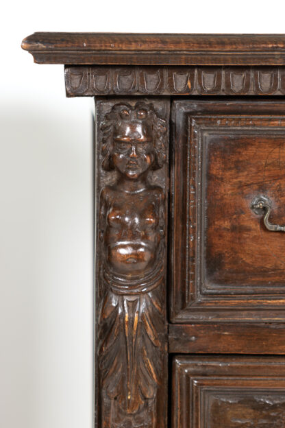 Pair of Narrow 18th Century Italian Walnut Buffets, Italy circa 1780