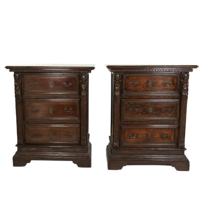 Pair of Narrow 18th Century Italian Walnut Buffets, Italy circa 1780