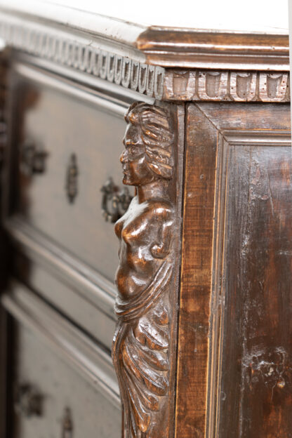 Pair of Narrow 18th Century Italian Walnut Buffets, Italy circa 1780