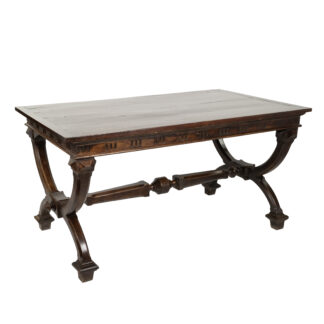 Spanish Neoclassical Style Walnut Library Table Circa 1890