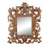 French Baroque Style Carved Giltwood Mirror with Laurel Leaf and Floral Ornamentation, Circa 1850
