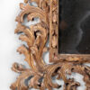 French Baroque Style Carved Giltwood Mirror with Laurel Leaf and Floral Ornamentation, Circa 1850