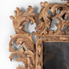 French Baroque Style Carved Giltwood Mirror with Laurel Leaf and Floral Ornamentation, Circa 1850