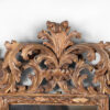 French Baroque Style Carved Giltwood Mirror with Laurel Leaf and Floral Ornamentation, Circa 1850