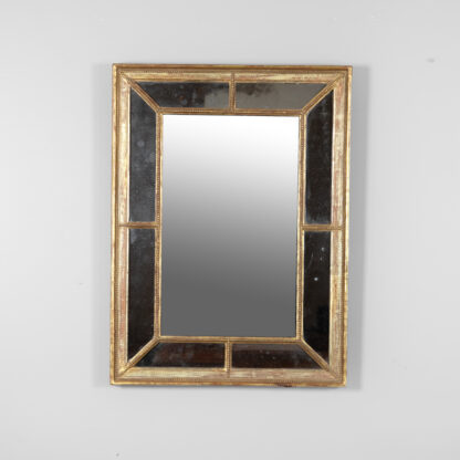 English Regency Giltwood Mirror with Divided Plate, Rectangular, Circa 1820