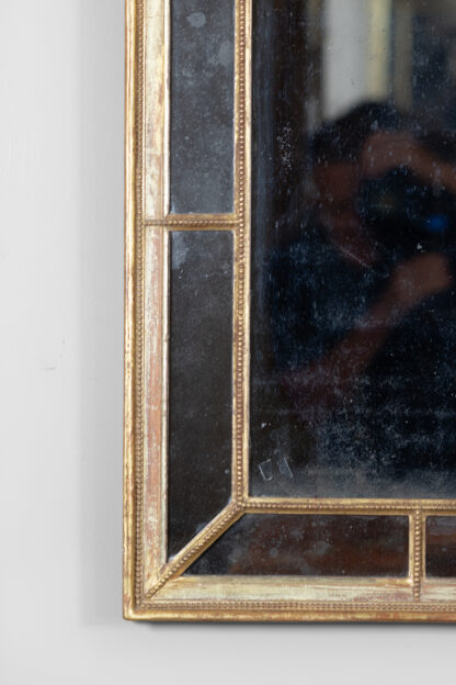 English Regency Giltwood Mirror with Divided Plate, Rectangular, Circa 1820