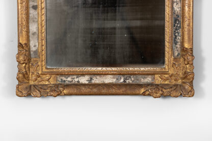 Italian Baroque Style Carved Giltwood Frame with Mercury Plate, Circa 1850