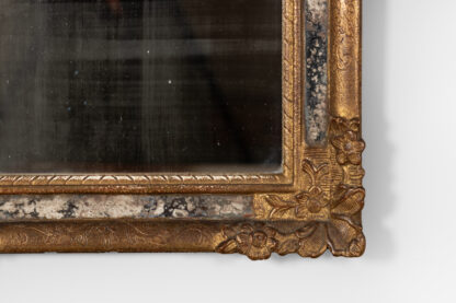 Italian Baroque Style Carved Giltwood Frame with Mercury Plate, Circa 1850