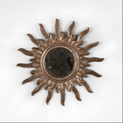 Pair of Contemporary Silvergilt Sunburst Mirrors, Italy 20th Century