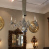 Flemish Baroque Style Silver Plated Cast Bronze Six Light Chandelier Netherlands circa 1870