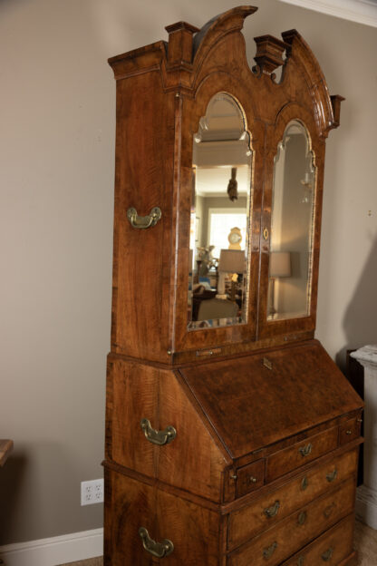 Late 18th Century George III Burl Walnut Secretary