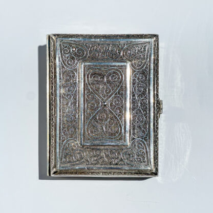 Persian Silver Filigree Box with Arabesque Motifs, Circa 1900