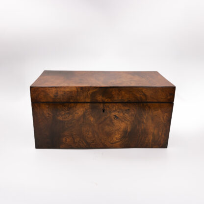 George III Burl Walnut Tea Caddy, English, Circa 1800