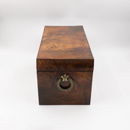 George III Burl Walnut Tea Caddy, English, Circa 1800