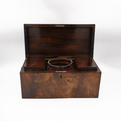 George III Burl Walnut Tea Caddy, English, Circa 1800