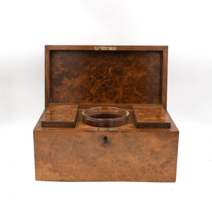 George III Yew Wood Tea Caddy; English, circa 1800