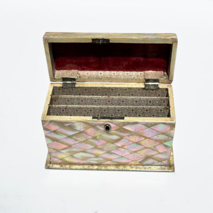 English Mother of Pearl Stationery Box, Circa 1840