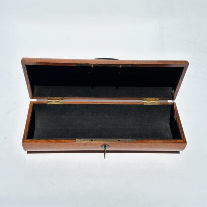 Cylindrical Satinwood Glove Box; English, circa 1900