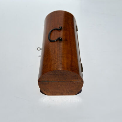 Cylindrical Satinwood Glove Box; English, circa 1900