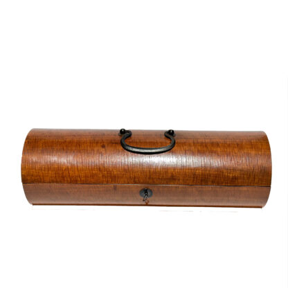 Cylindrical Satinwood Glove Box; English, circa 1900