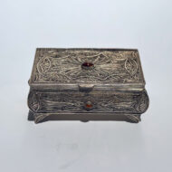 Russian Silver Box with Semiprecious Stones Russian, circa 1859