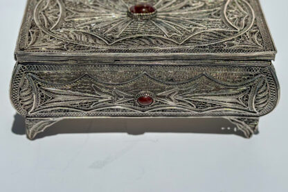 Russian Silver Box with Semiprecious Stones Russian, circa 1859