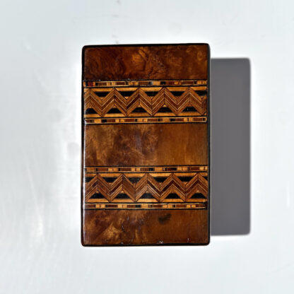 Walnut Dressing Box with Specimen Wood Inlay English, Circa 1860