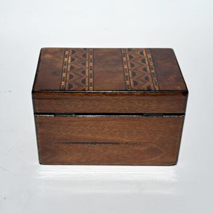 Walnut Dressing Box with Specimen Wood Inlay English, Circa 1860