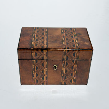 Walnut Dressing Box with Specimen Wood Inlay English, Circa 1860