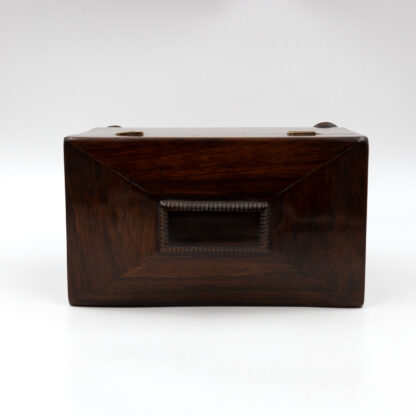 Rosewood Sarcophagus Tea Caddy English, Circa 1860