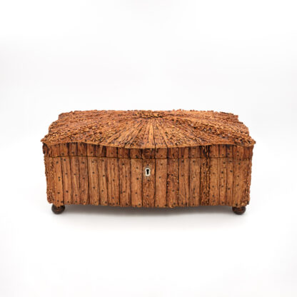 Anglo Indian Serpentine Box Stag Horn Box, Circa 1850