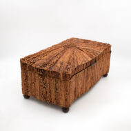 Anglo Indian Serpentine Box Stag Horn Box, Circa 1850