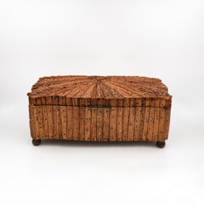 Anglo Indian Serpentine Box Stag Horn Box, Circa 1850