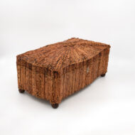 Anglo Indian Serpentine Box Stag Horn Box, Circa 1850